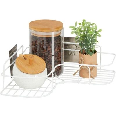 RELAXDAYS Witte Hoek Plank - Keuken Kruidenrek RELAXDAYS Witte Hoek Plank - Keuken Kruidenrek