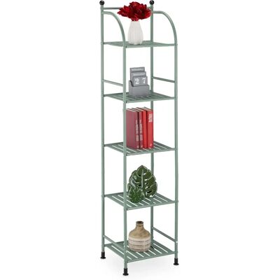 Relaxdays Metalen Rek - 145x33x28 cm, Groen, 5 Planken - Opbergen Relaxdays Metalen Rek - 145x33x28 cm, Groen, 5 Planken - Opbergen