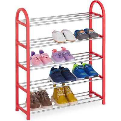 Relaxdays Roter Kinderschuhschrank - Platzsparend, 15 Paar bis Größe 30 Relaxdays Roter Kinderschuhschrank - Platzsparend, 15 Paar bis Größe 30