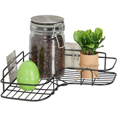 RELAXDAYS Estante de Esquina para Cocina - Negro para Especias RELAXDAYS Estante de Esquina para Cocina - Negro para Especias