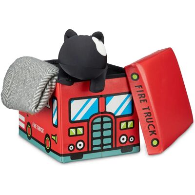 Relaxdays Hopfällbar leksaksförvaringslåda och sittplats - Röd - Toy Organizer Relaxdays Hopfällbar leksaksförvaringslåda och sittplats - Röd - Toy Organizer
