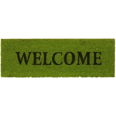 Relaxdays Bienvenida de Coco Alfombrilla - 25x75cm, Verde Relaxdays Bienvenida de Coco Alfombrilla - 25x75cm, Verde