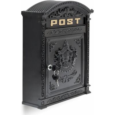 Relaxdays Vintage Mailbox - Large A4 Slot - Retro Design Relaxdays Vintage Mailbox - Large A4 Slot - Retro Design