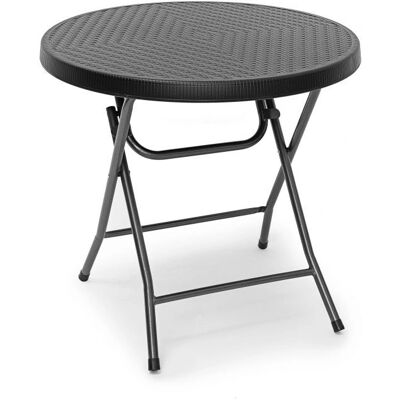 Relaxdays Tavolo da esterno Bastian - Resistente alle intemperie, pieghevole, nero, versatile Relaxdays Tavolo da esterno Bastian - Resistente alle intemperie, pieghevole, nero, versatile