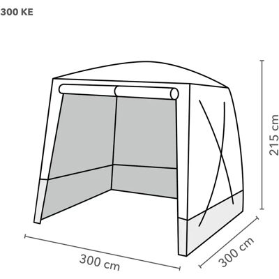 Trotec Tienda de campaña 300 KE - 300x300x215cm - Refugio de construcción Trotec Tienda de campaña 300 KE - 300x300x215cm - Refugio de construcción
