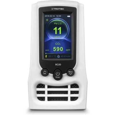 Moniteur de Qualité de l'Air TROTEC - PM10, PM2,5, CO2, Temp & Humidité Moniteur de Qualité de l'Air TROTEC - PM10, PM2,5, CO2, Temp & Humidité