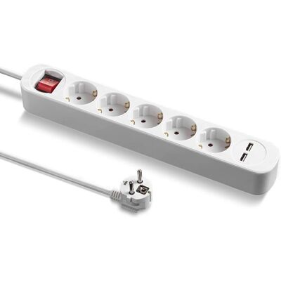 Multiprise Trotec PVH5 avec 2 ports USB - Publicité Multiprise Trotec PVH5 avec 2 ports USB - Publicité