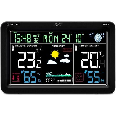 Trotec - Estación meteorológica inalámbrica BZ29OS con sensor exterior y pantalla a color - Estación meteorológica Trotec - Estación meteorológica inalámbrica BZ29OS con sensor exterior y pantalla a color - Estación meteorológica