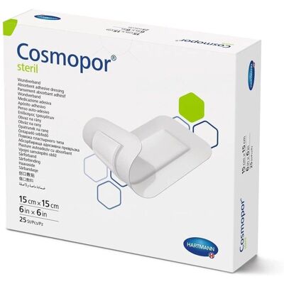 Hartmann Usa Inc Klebeverband Cosmopor - 6x6 Zoll Steril Weiß - Packung 25 Hartmann Usa Inc Klebeverband Cosmopor - 6x6 Zoll Steril Weiß - Packung 25