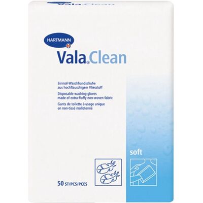 Hartmann Vala Clean Weiche Einweg-Waschhandschuhe - 50 Stück Hartmann Vala Clean Weiche Einweg-Waschhandschuhe - 50 Stück