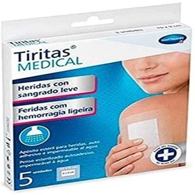 HARTMANN Verbandmiddelen - Lichte Bloeding - 10x9 cm - Verpakking van 5 HARTMANN Verbandmiddelen - Lichte Bloeding - 10x9 cm - Verpakking van 5