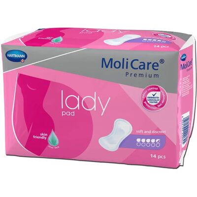 Hartmann MoliCare Lady 4.5 Gotas Protetores Absorventes - Proteção urinária feminina Hartmann MoliCare Lady 4.5 Gotas Protetores Absorventes - Proteção urinária feminina