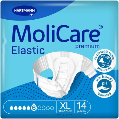 Molicare Premium Elastic Incontinence Diapers - XL - 14 Units Molicare Premium Elastic Incontinence Diapers - XL - 14 Units