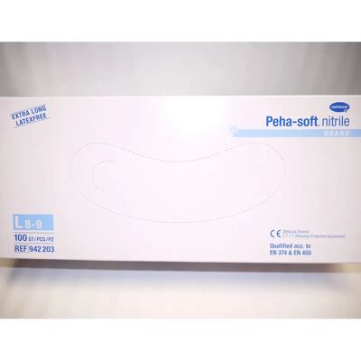 Gants en nitrile Peha-soft Hartmann - Sans latex, Jetables, Bleus - Publicité Gants en nitrile Peha-soft Hartmann - Sans latex, Jetables, Bleus - Publicité