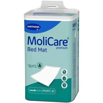 Tapis de lit MoliCare Premium - 5 Gouttes - 60x60cm - 30 pièces - Publicité Tapis de lit MoliCare Premium - 5 Gouttes - 60x60cm - 30 pièces - Publicité