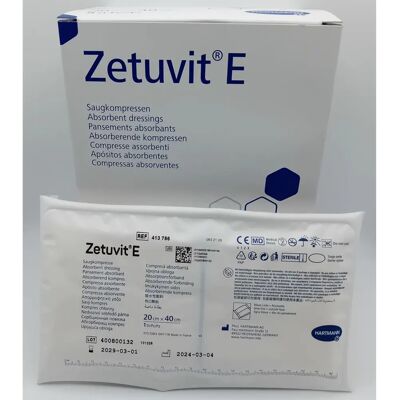 Hartmann Zetuvit E Steriele Verband - 20x40cm - Verpakking van 5 Hartmann Zetuvit E Steriele Verband - 20x40cm - Verpakking van 5