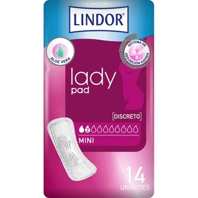 Lindor Lady Pad Mini 2 Gotas - Absorvente de incontinência Lindor Lady Pad Mini 2 Gotas - Absorvente de incontinência
