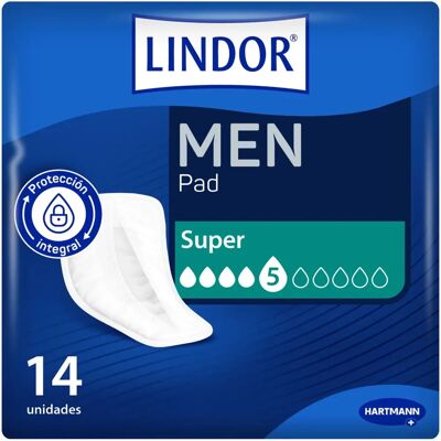 Lindor Men Pad Super 5 Gotas - Lenços de higiene pessoal Lindor Men Pad Super 5 Gotas - Lenços de higiene pessoal
