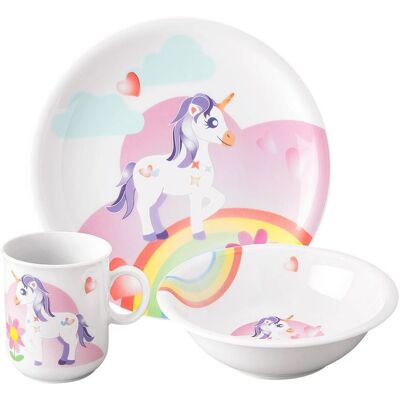 Seltmann Gyerek étkészlet - Egyszarvú 3 részes, Porcelán, Németország Seltmann Gyerek étkészlet - Egyszarvú 3 részes, Porcelán, Németország