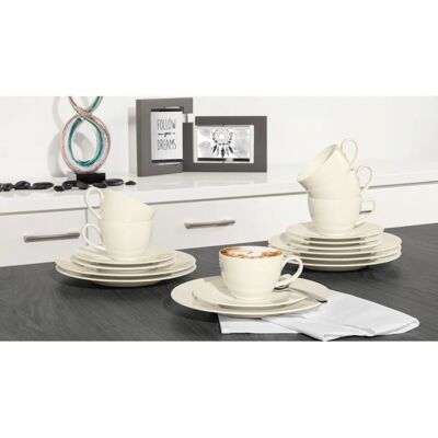 Seltmann Weiden Zoé Kaffee-Service 18-tlg. Beiget Porzellan Seltmann Weiden Zoé Kaffee-Service 18-tlg. Beiget Porzellan
