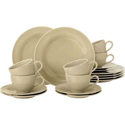 Seltmann Weiden Beat Kaffeeservice für 6 - Porzellan, Beige Seltmann Weiden Beat Kaffeeservice für 6 - Porzellan, Beige