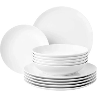 Seltmann Weiden Liberty Weiß 12-tlg. Geschirr-Set - Tafelservice Seltmann Weiden Liberty Weiß 12-tlg. Geschirr-Set - Tafelservice
