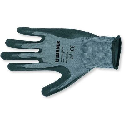 Berner - B-Grip latex - Grijs - 8 - Werkhandschoenen Berner - B-Grip latex - Grijs - 8 - Werkhandschoenen