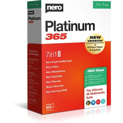 Nero Nero Platinum 365 - logiciel (licence annuelle) - Publicité Nero Nero Platinum 365 - logiciel (licence annuelle) - Publicité