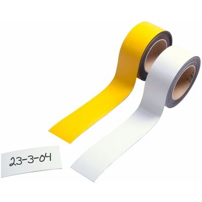 Ruban magnétique Eichner - 50mm x 10m - Blanc - Bande magnétique pour étiqueter - Publicité Ruban magnétique Eichner - 50mm x 10m - Blanc - Bande magnétique pour étiqueter - Publicité