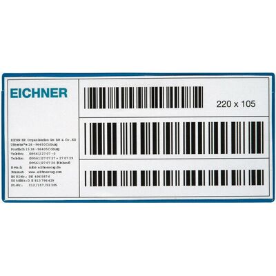 Eichner B220xH105mm - Magnetischer Etikettentasche für Regale Eichner B220xH105mm - Magnetischer Etikettentasche für Regale