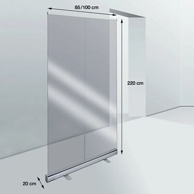 kaiserkraft Schutzwand - Transparent 2100x300mm, Weiß kaiserkraft Schutzwand - Transparent 2100x300mm, Weiß
