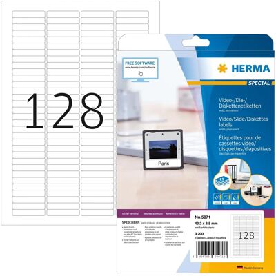 HERMA Model: , Self-Adhesive Labels - Product Type HERMA Model: , Self-Adhesive Labels - Product Type