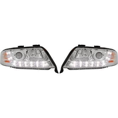 DIEDERICHS LED Hovedlys - Audi A6 C5 - Krom - Elektrisk justering - Med kjørelys - Bildelys DIEDERICHS LED Hovedlys - Audi A6 C5 - Krom - Elektrisk justering - Med kjørelys - Bildelys