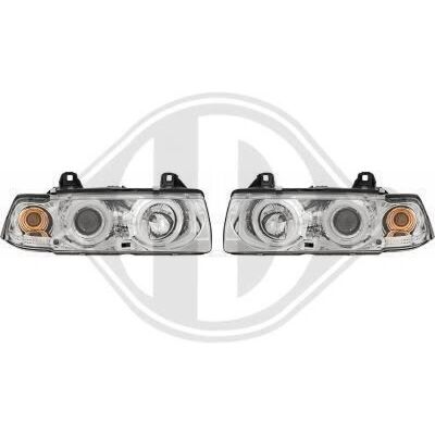 Diederichs H1 Chrom Scheinwerfer Set - Scheinwerfer Set Diederichs H1 Chrom Scheinwerfer Set - Scheinwerfer Set