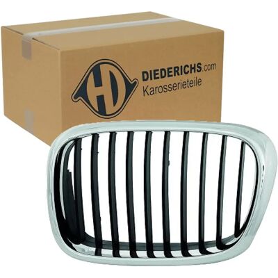 BMW 5er Radiatorgrill - Schwarz Chrom, Links BMW 5er Radiatorgrill - Schwarz Chrom, Links