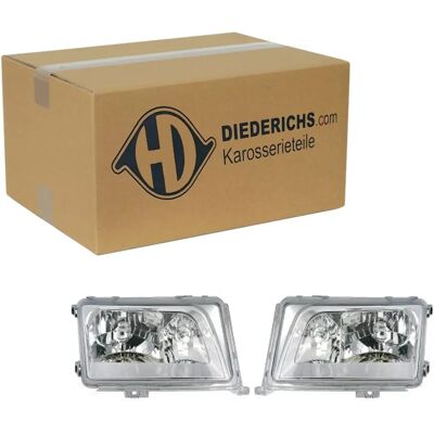 Diederichs Mercedes-Benz Frontlyktesett - H4/H1 Krom Klar E-godkjent Diederichs Mercedes-Benz Frontlyktesett - H4/H1 Krom Klar E-godkjent