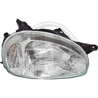 Diederichs Faro Opel Corsa B & Combo B Van - H4, Destra, Senza Regolazione Diederichs Faro Opel Corsa B & Combo B Van - H4, Destra, Senza Regolazione