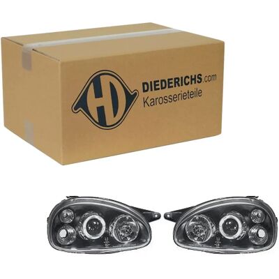 Diederichs H1 Hovedlyktsett - Opel Corsa, Combo, Svart Diederichs H1 Hovedlyktsett - Opel Corsa, Combo, Svart