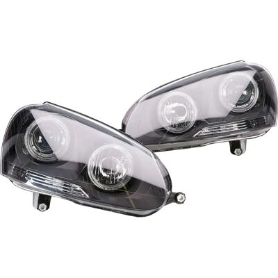 Diederichs 2214780 Schwarz Scheinwerfersatz für VW Golf Jetta Angel Eyes Diederichs 2214780 Schwarz Scheinwerfersatz für VW Golf Jetta Angel Eyes