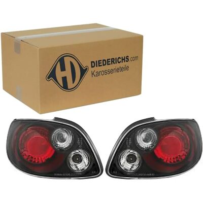 Set luci posteriori Diederichs per Peugeot 206 - Nero, Vetro Chiaro Set luci posteriori Diederichs per Peugeot 206 - Nero, Vetro Chiaro