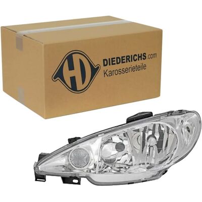 Reflektor Peugeot 206 Diederichs - Lewy, Przezroczysta soczewka, H7 Reflektor Peugeot 206 Diederichs - Lewy, Przezroczysta soczewka, H7
