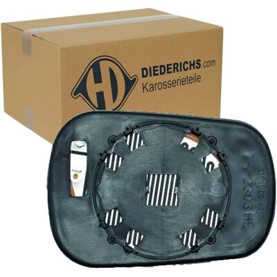 Diederichs Left Heated Convex Car Mirror - Car Mirror Glass Diederichs Left Heated Convex Car Mirror - Car Mirror Glass