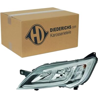 Diederichs Ajovalaisin - H7/H7 - Kromi - Vasen - Mukana säteen säätömoottori, Citroën, Fiat, Peugeot Diederichs Ajovalaisin - H7/H7 - Kromi - Vasen - Mukana säteen säätömoottori, Citroën, Fiat, Peugeot