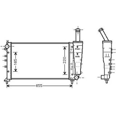 Diederichs DCM2013 Aluminium Radiator - Fiat Punto II 3/5 døre Diederichs DCM2013 Aluminium Radiator - Fiat Punto II 3/5 døre