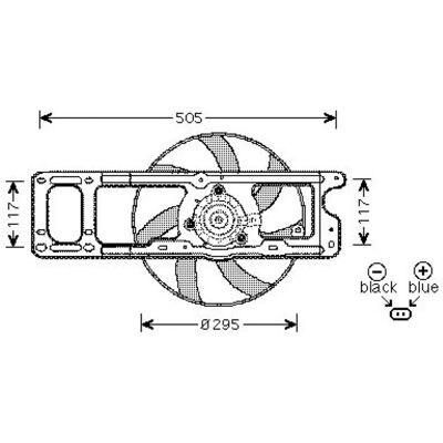DIEDERICHS - DCL1184 - 295x12x90 - Fan Motor DIEDERICHS - DCL1184 - 295x12x90 - Fan Motor