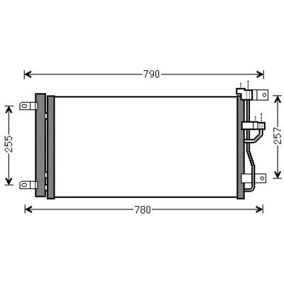 Diederichs DCC1741 - Condensatore A/C con essiccatore per Chevrolet Opel Diederichs DCC1741 - Condensatore A/C con essiccatore per Chevrolet Opel