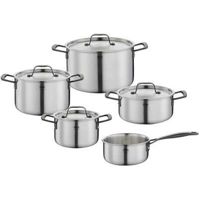 Set de 5 casseroles Gourmet noir - Ustensiles de cuisine - Publicité Set de 5 casseroles Gourmet noir - Ustensiles de cuisine - Publicité