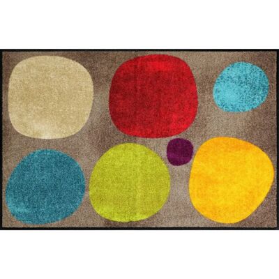 Efia Modell Broken Dots Mehrfarbige Rutschfeste Waschbare Fußmatte - Fußmatte Efia Modell Broken Dots Mehrfarbige Rutschfeste Waschbare Fußmatte - Fußmatte