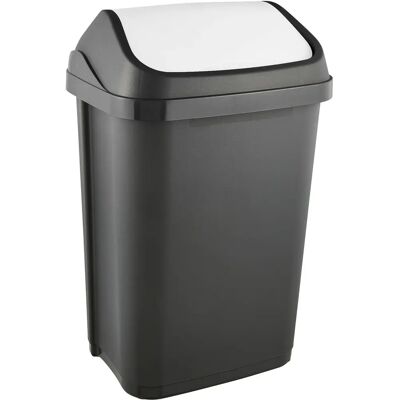 Keeeper Swantje Poubelle 25L - Couvercle basculant, Gris Keeeper Swantje Poubelle 25L - Couvercle basculant, Gris
