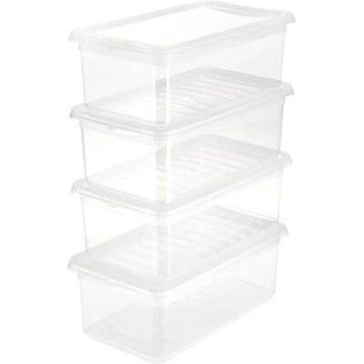 Ensemble de Boîtes de Rangement Keeper - 4x 5,6L Plastique Ventilé Ensemble de Boîtes de Rangement Keeper - 4x 5,6L Plastique Ventilé